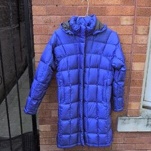 The North Face Blue and Black Puffer Jacket